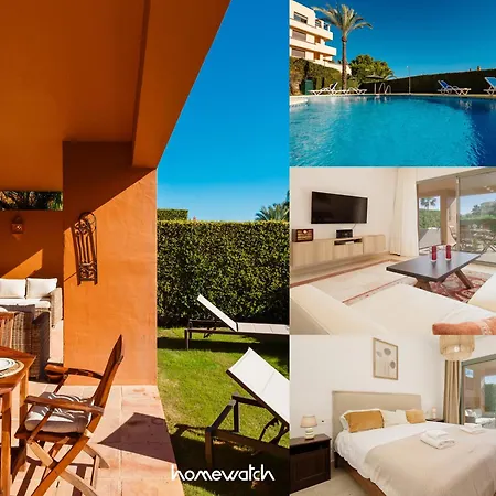 Holiday Apartment With Private Garden, Barbecue And Pool, Benahavis Estepona